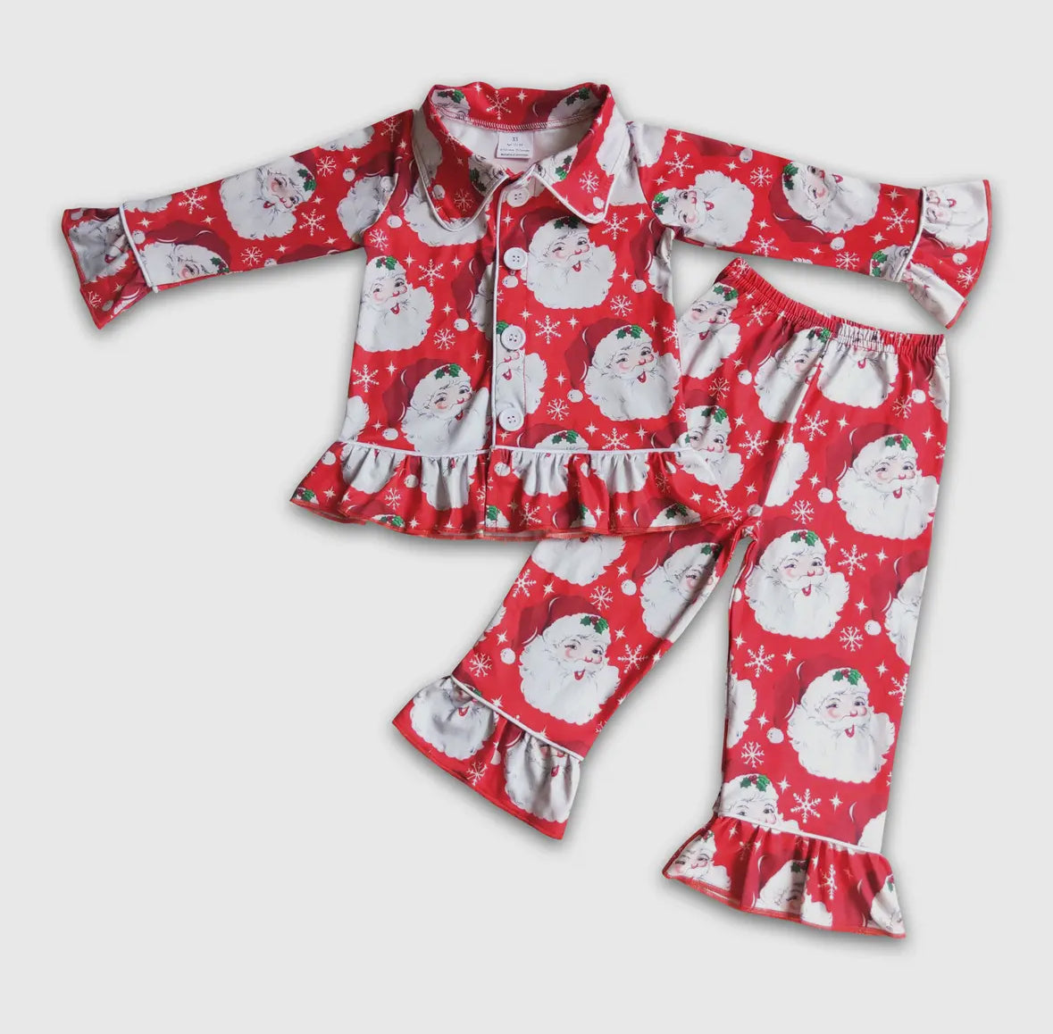 Santa Snowflakes 2 Piece PJ's (BOY AND GIRL OPTIONS)