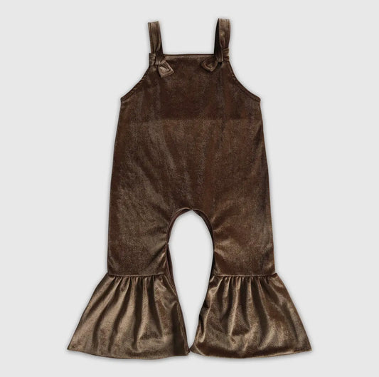 Brown Velvet Jumpsuit