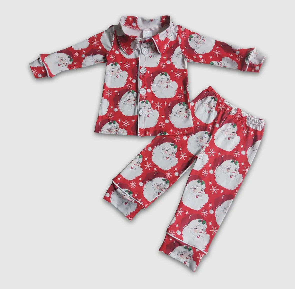 Santa Snowflakes 2 Piece PJ's (BOY AND GIRL OPTIONS)