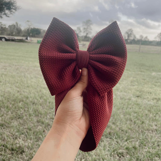 Maroon Solid Bow