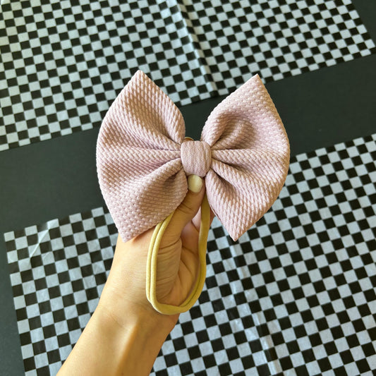 Dusty Rose Solid Bow