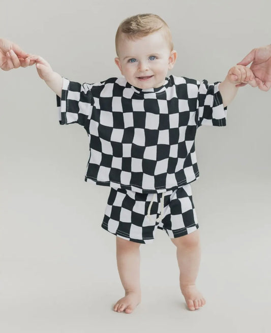 Black & White Checkered Lounge SET