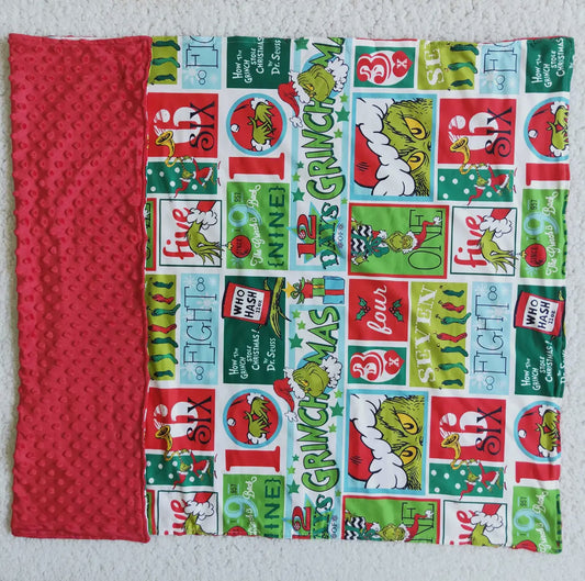 Green Guy Calendar Minky Blanket (29in x 43in)