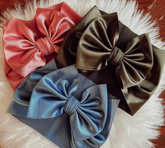 Satin Solid Bow ( Multiple Colors )