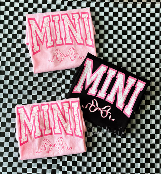 Mini Bow Matching Tee (Choose Tee Color)