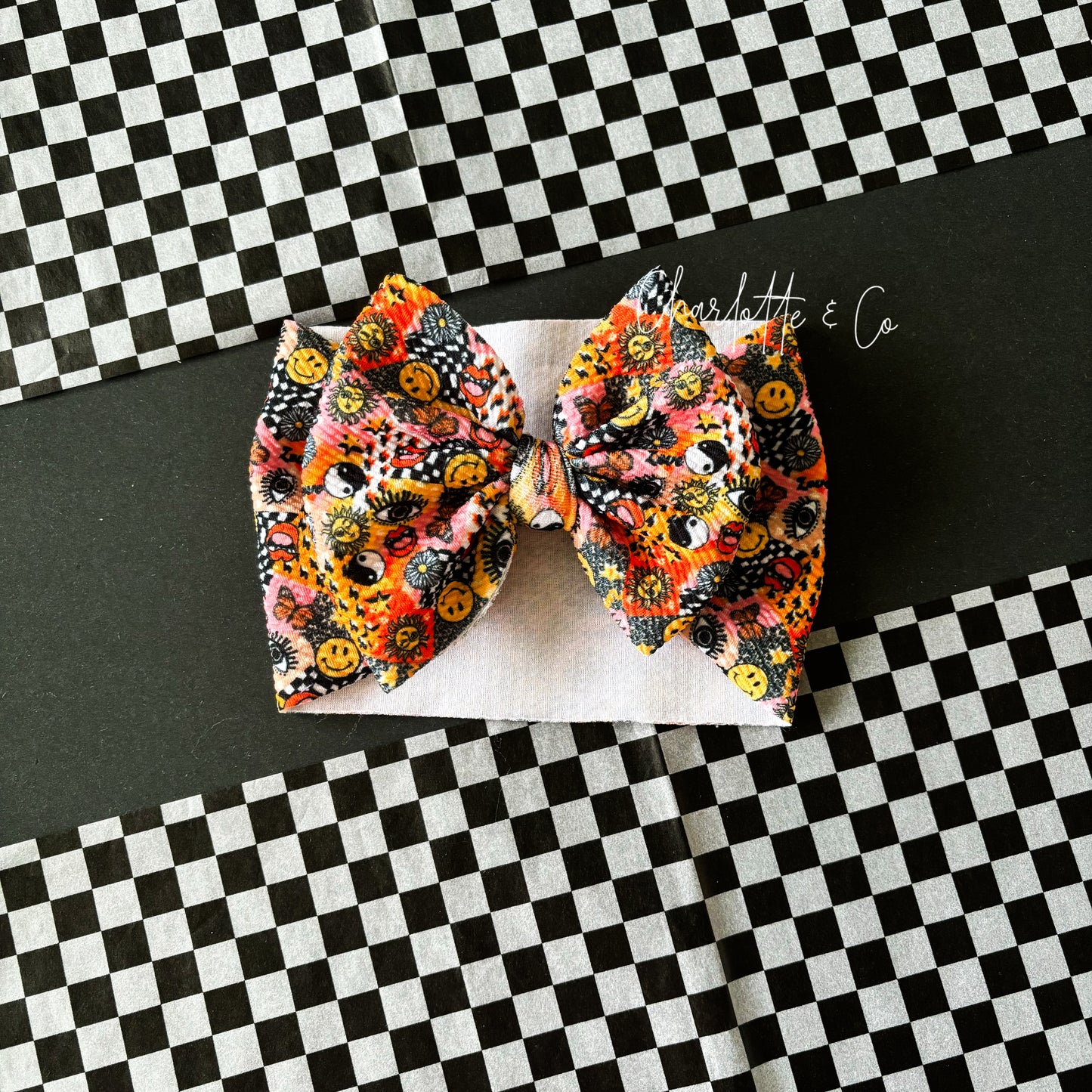 Groovy Collage Bow