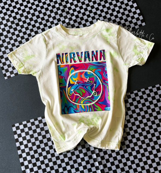 Acid Wash Tye Dye Nirvana Tee