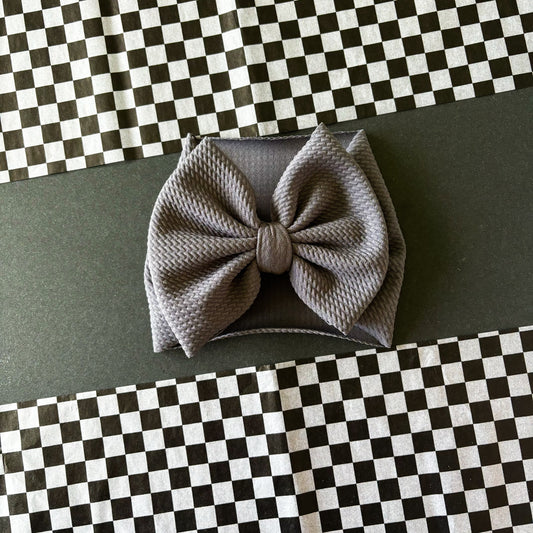 Gray Solid Bow