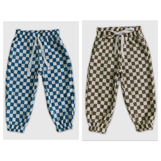 Boys Checkered Joggers | Multiple Colors