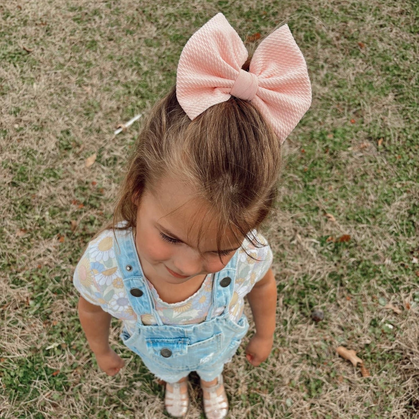 Baby Pink Solid Bow