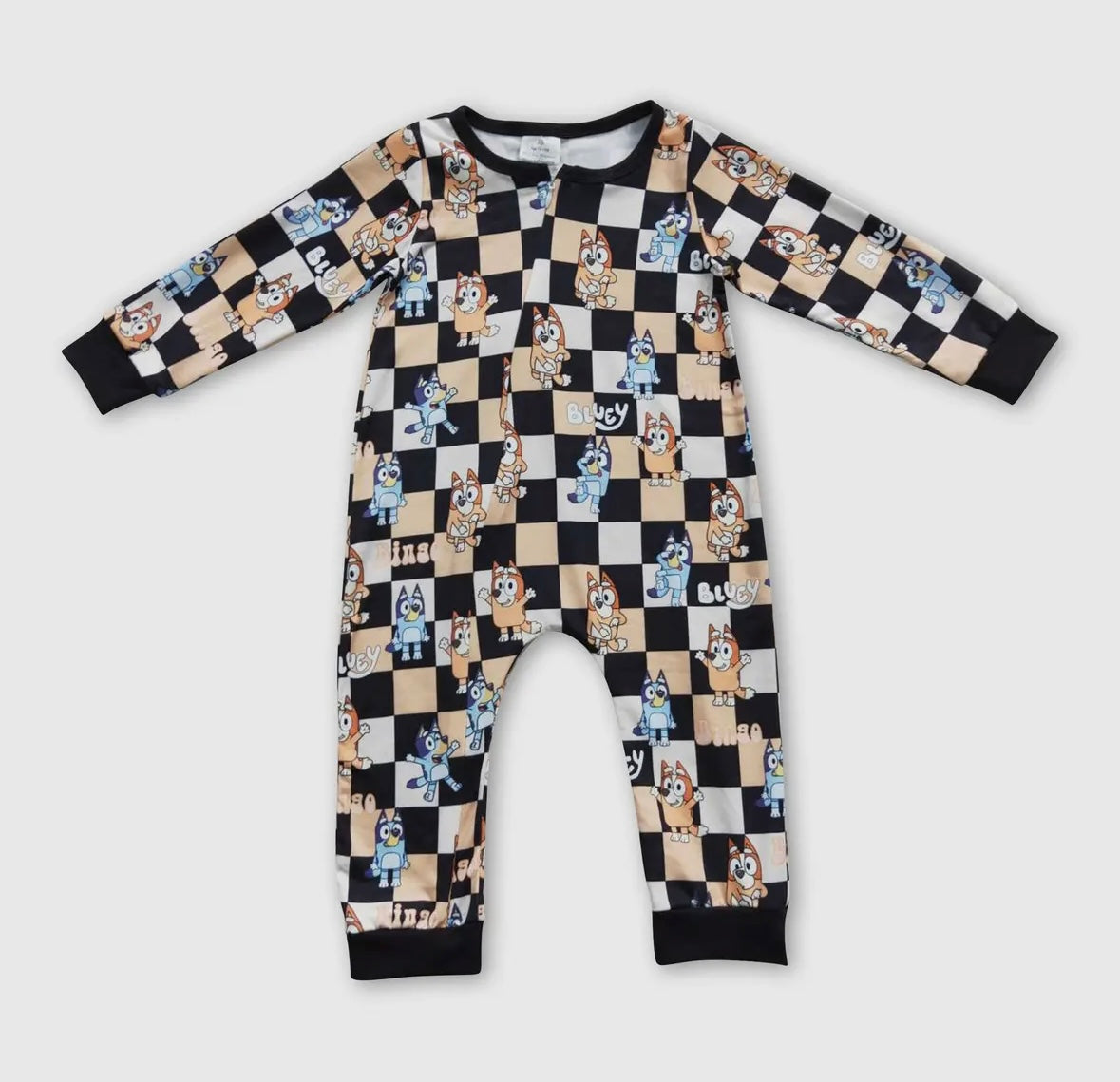 Character Checkered Long Sleeve PJ's