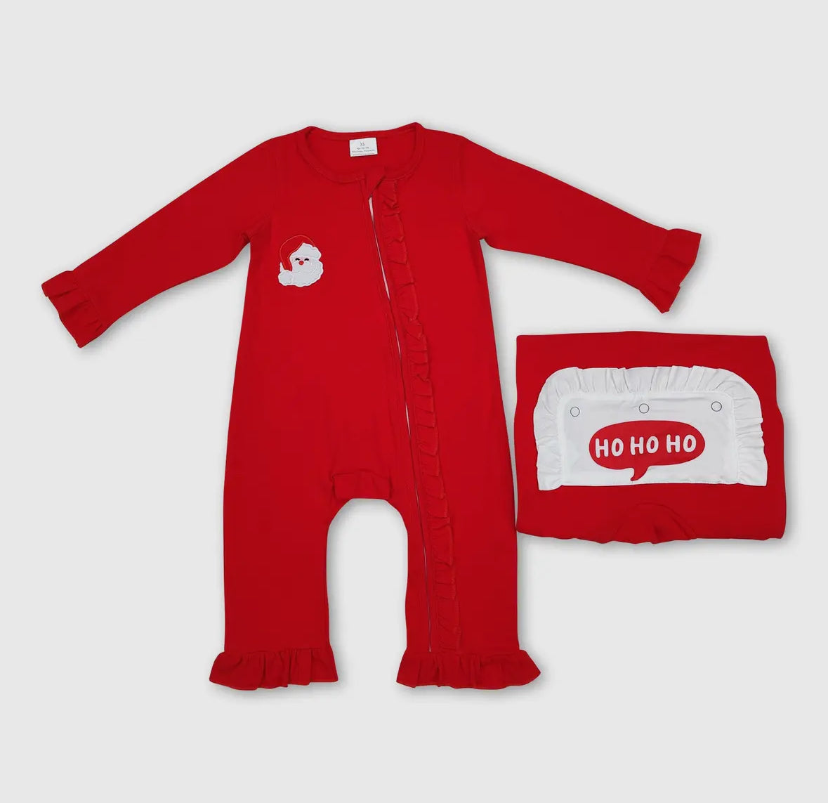 HoHoHo Ruffle Zipper PJ's