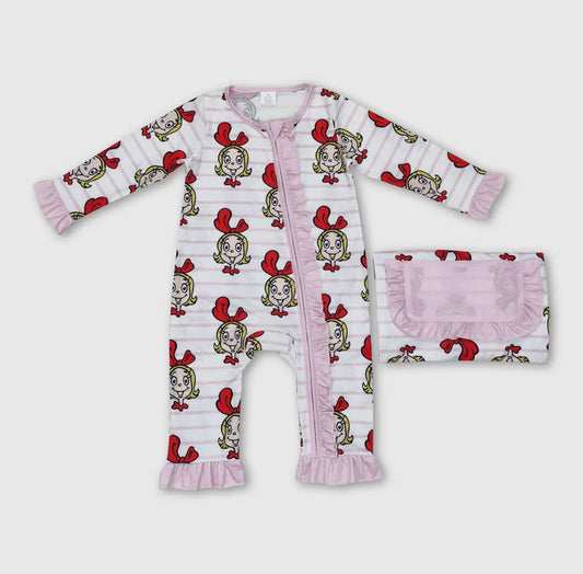 Cindy Zipper Ruffle PJ's