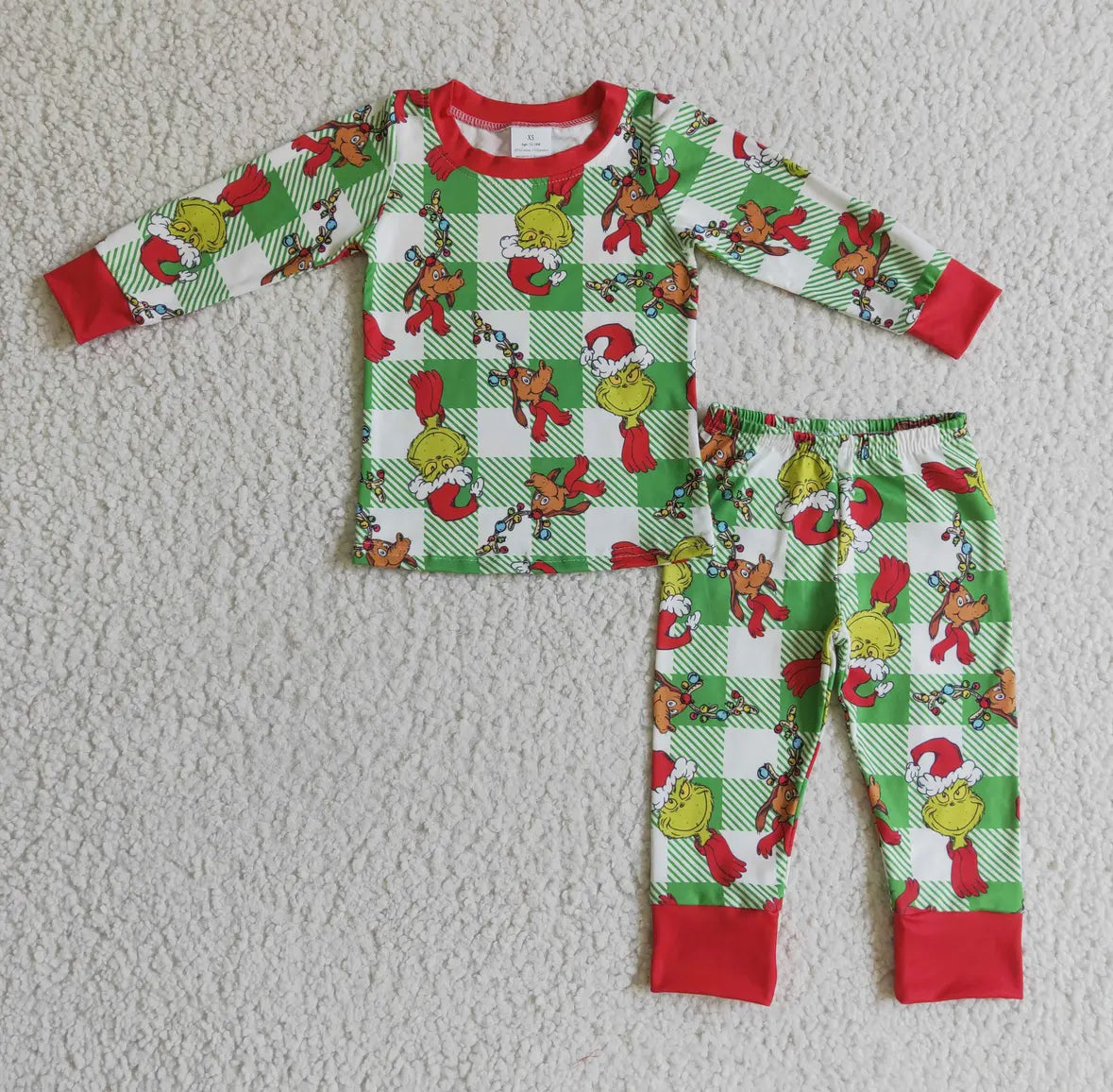 Green Guy Plaid 2 Piece PJ's