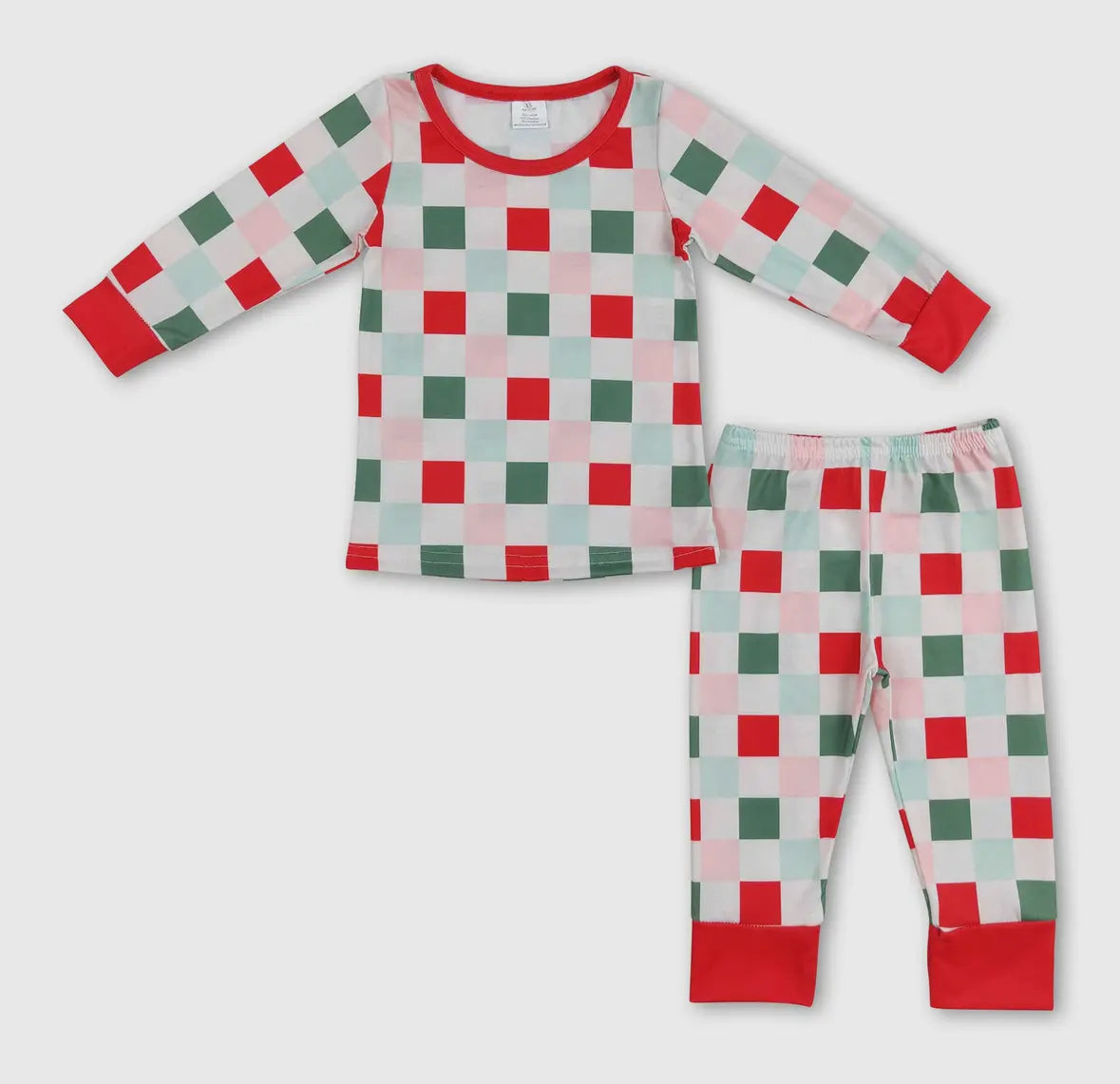 Red & Green Christmas Plaid 2 Piece PJ's