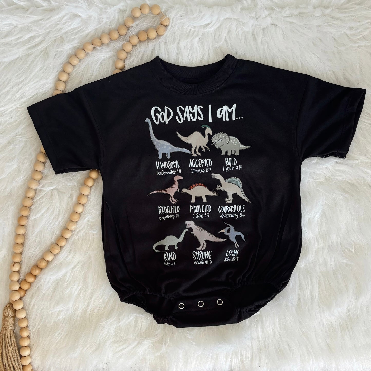 "God Says I AM" Romper OR Tee